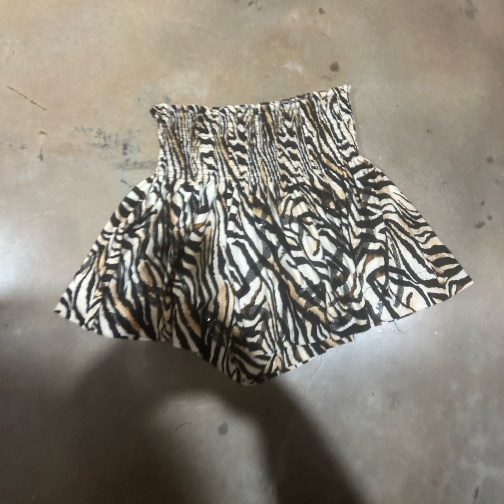 Queen of sparkles tiger stripe swing shorts